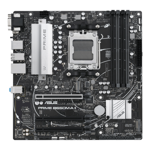 ASUS PRIME B650M-A II-CSM, AMD, Socket AM5, AMD Ryzen 7000 Series, Socket AM5, DDR5-SDRAM, 128 GB